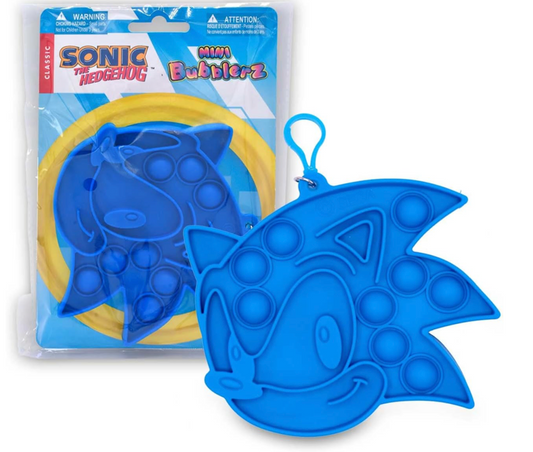 Sonic The Hedgehog Mini Bubblerz Fidget Bubble Popper Backpack Hanger